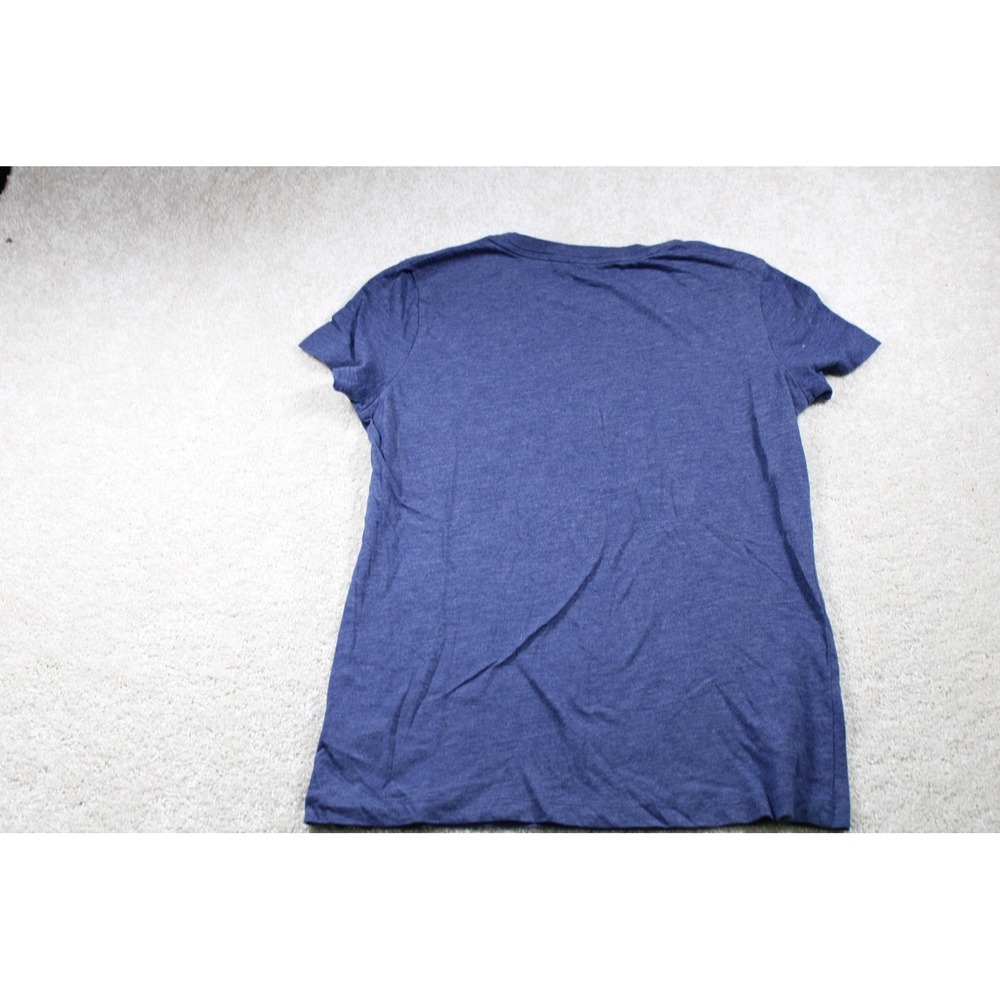 Aeropostale Shirt Womens Large Blue Peace Sign Graphic Crewneck Classic Crew Tee - Picture 6 of 7